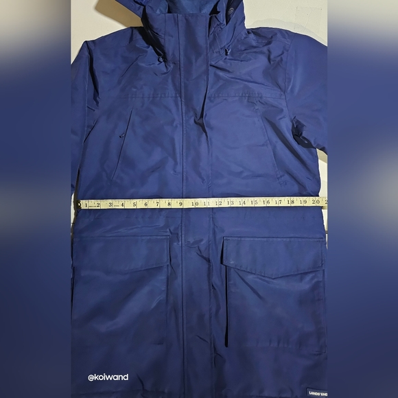 Lands' End Squall Insulated Stadium Coat Navy Size S 6-8 - Picture 8 of 12
